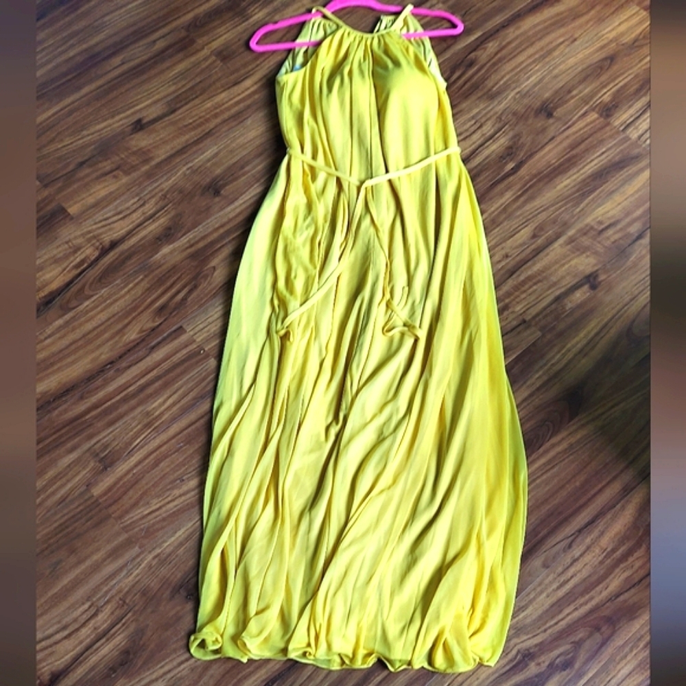 Davids Bridal Sunflower Yellow Bridesmaid Dress Size 6